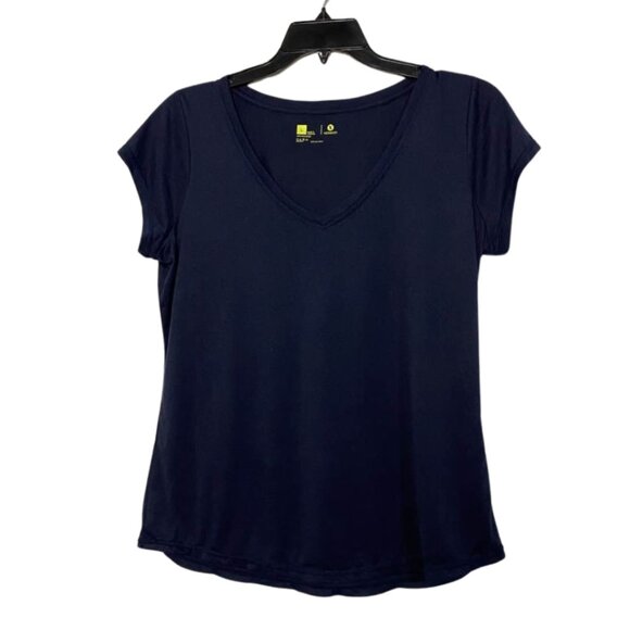 Xersion Active V-Neck Tee | Size L | Navy Blue | Moisture-Wicking Performance To - Picture 1 of 9